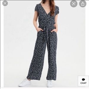 Navy blue flower jumpsuit